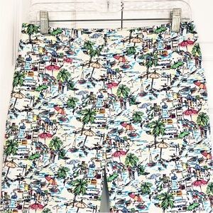 Talbots Coastal Scenic Print Cropped Jeggings – Size 12 – Mediterranean Village